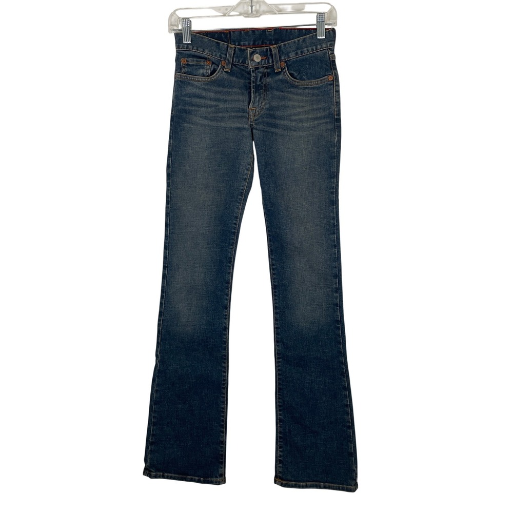 Lucky Brand Y2K Vintage 2000's Jeans Peanut Pant Bootcut Blue Low Rise 24 Long